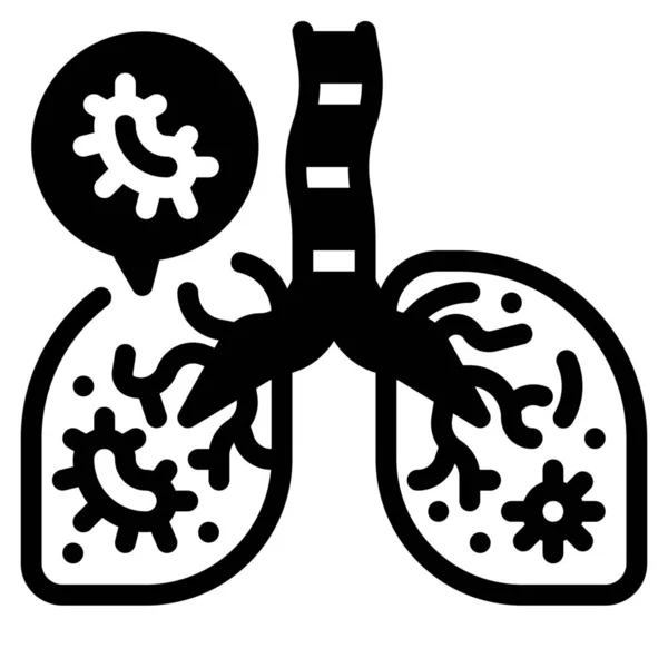 Choroby Chorobowechoroby Płucawirusbakterie Zakaźne Choroby Dolegliwości Zaburzenia Ikona Kategorii Choroby — Wektor stockowy