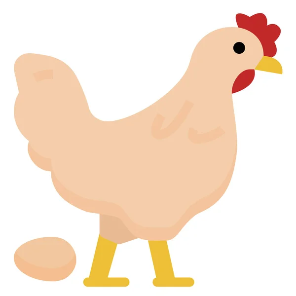 Broiler Chicken Egg Icon — Stock Vector