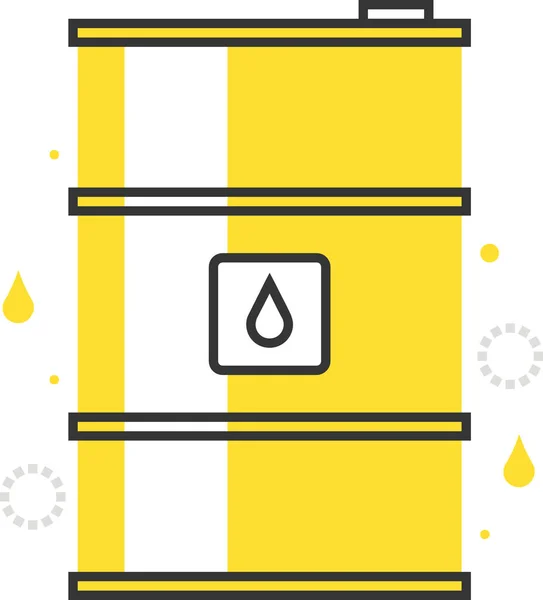 Barrel Container Gas Icon Filled Outline Style — Stock Vector