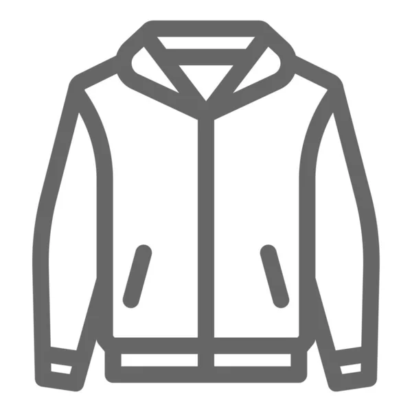 Manteau Tissu Icône Capuche Dans Style Outline — Image vectorielle