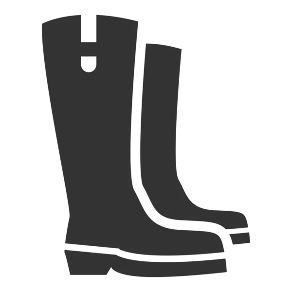 Apparel Boots Footwear Icon Solid Style — Stock Vector