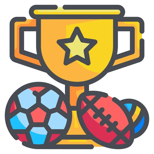 Cup Football Rugby Icon — Stock Vector