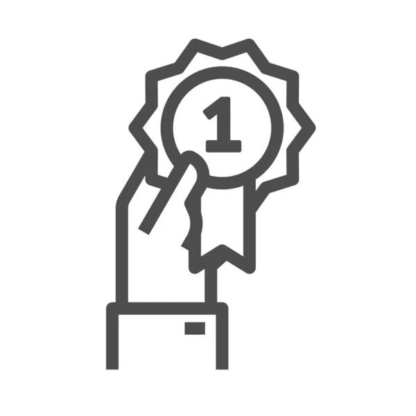 Award Badge Give Icon Outline Style — 스톡 벡터