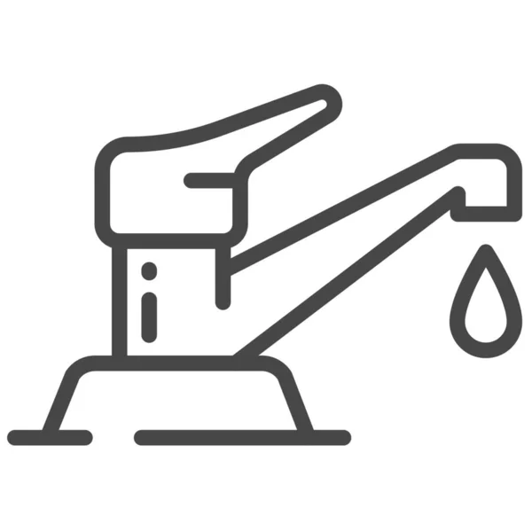 Clean Drinkable Faucet Icon Outline Style — Stock Vector