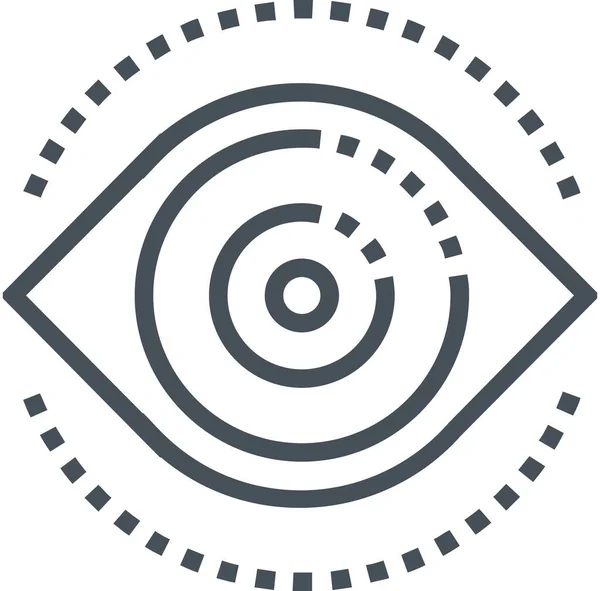 Business Eye Look Icoon Outline Stijl — Stockvector