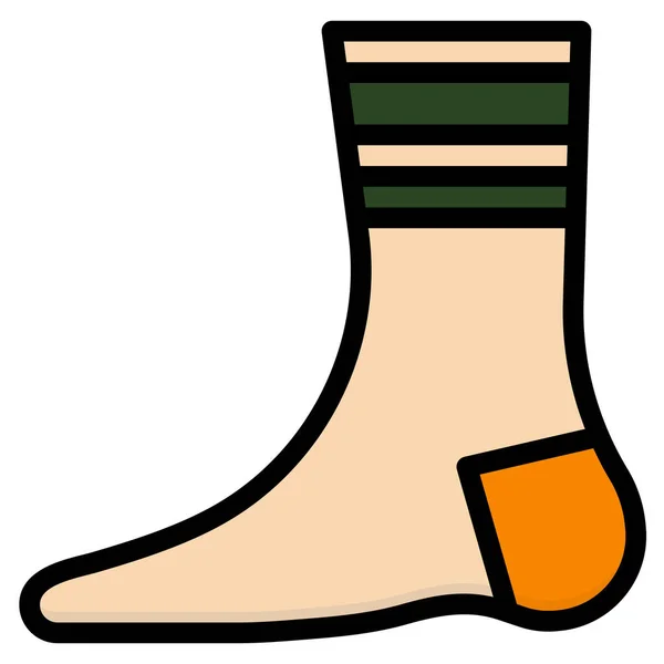 Socks Thick Trekking Icon — Stock Vector