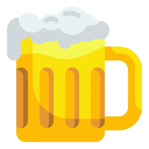 Alcohol Cerveza Bebida Icono — Vector de stock