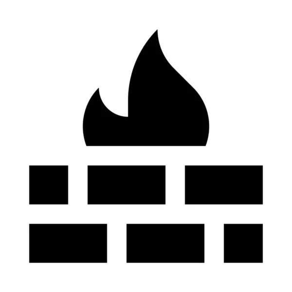 Ikona Ochrony Firewalla — Wektor stockowy