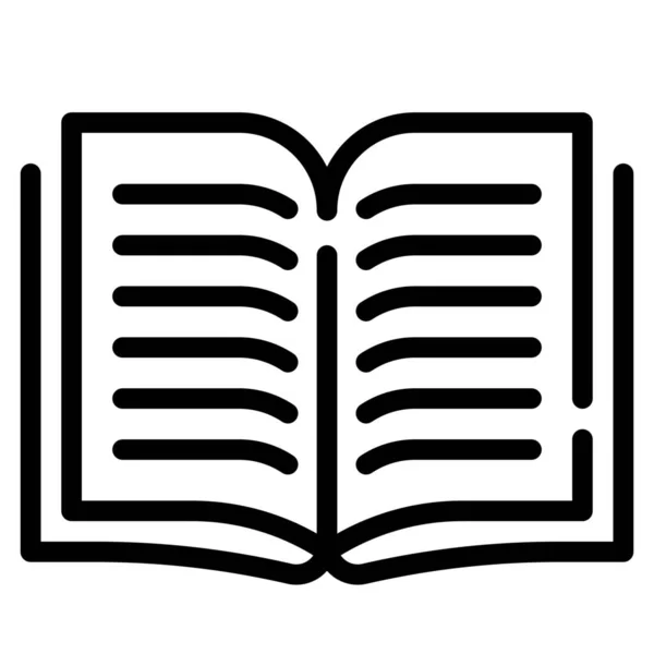Könyv Oktatási Interfész Ikon — Stock Vector