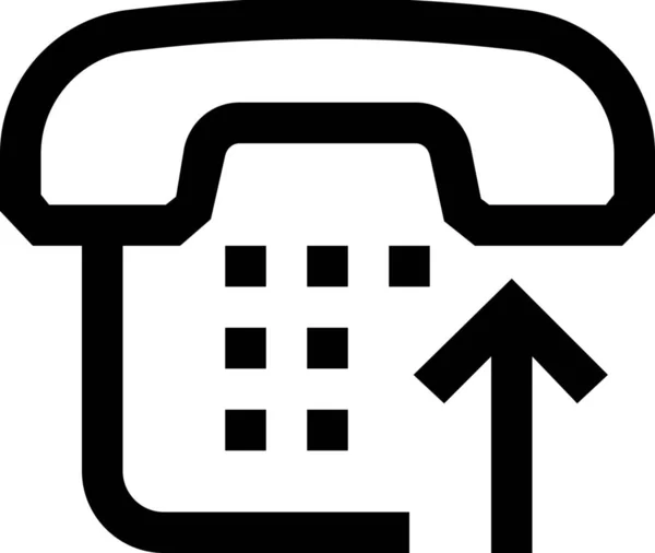Αύξηση Κλήσης Κινητό Εικονίδιο Στυλ Περίγραμμα — Διανυσματικό Αρχείο