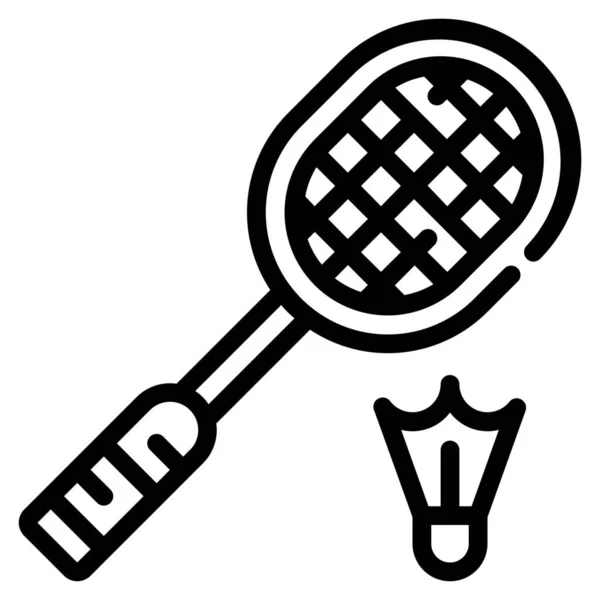 Badminton Competition Shuttlecock Εικονίδιο Στυλ Περίγραμμα — Διανυσματικό Αρχείο