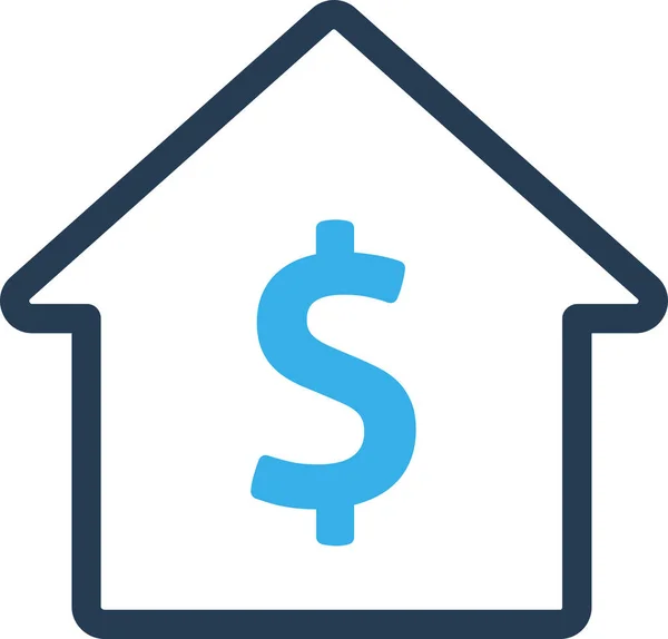 Home Payment Real Estate Icon Solid Style — Stock Vector