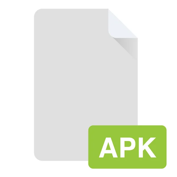 Иконка Документа Android Apk Стиле Flat — стоковый вектор