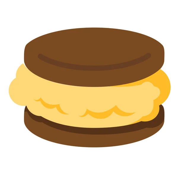 Postre Comida Congelada Icono Estilo Plano — Vector de stock