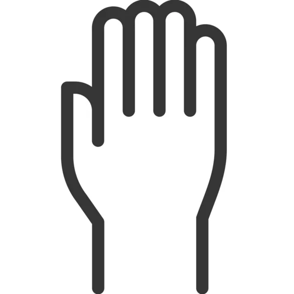 Fingergesten Handsymbol Umriss Stil — Stockvektor