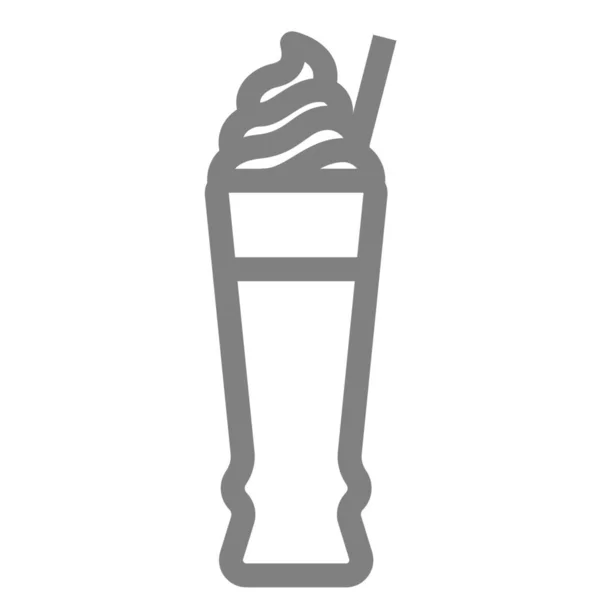Bleand Koffie Drinken Pictogram Outline Stijl — Stockvector