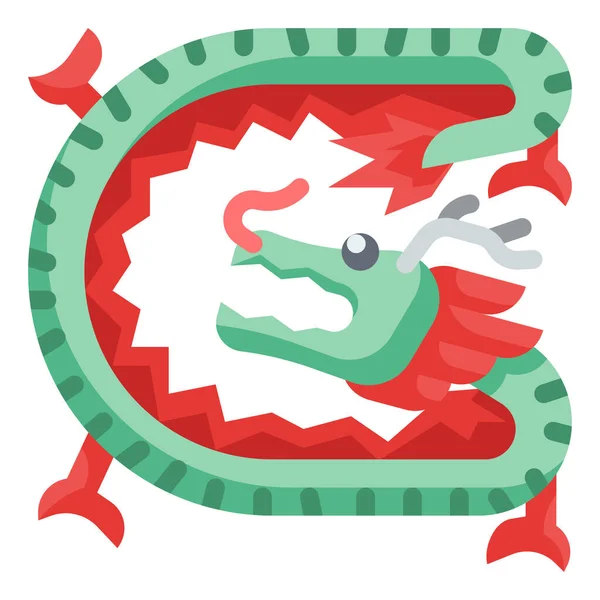 Dragon Monstre Légende Icône — Image vectorielle
