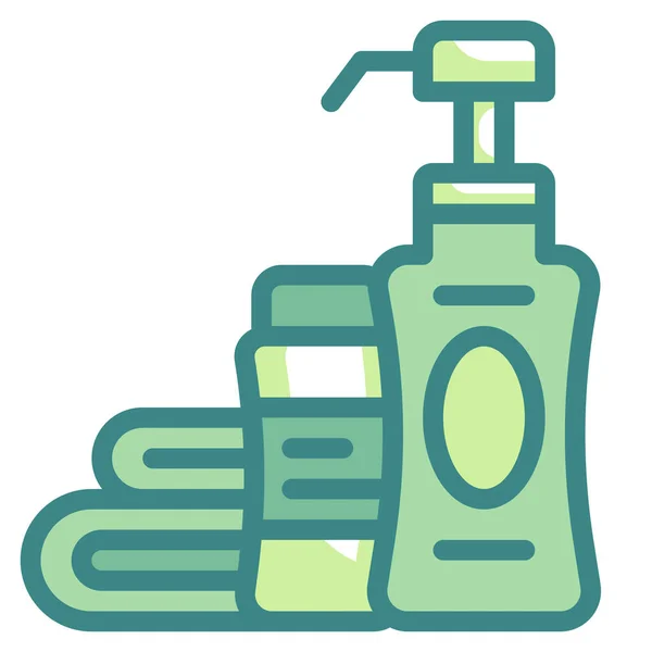 Cuarto Baño Botella Limpiar Icono — Vector de stock