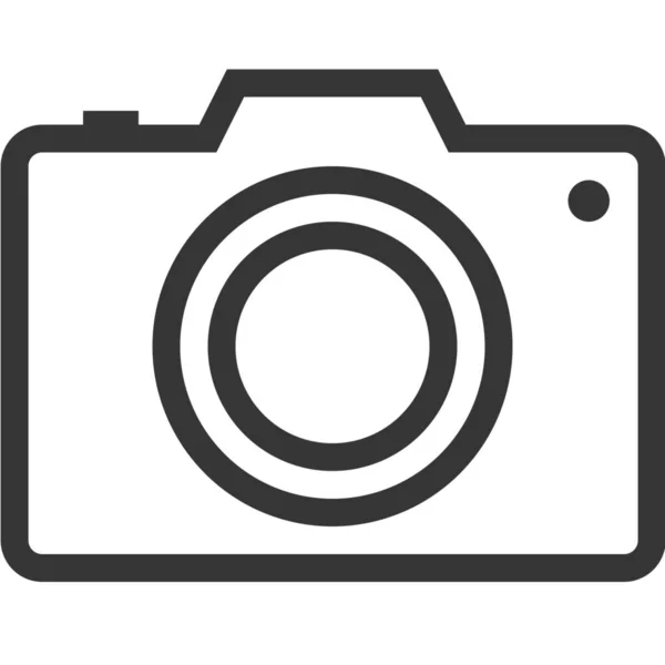 Електронна Піктограма Гаджета Фотоапарата Стилі Контур — стоковий вектор
