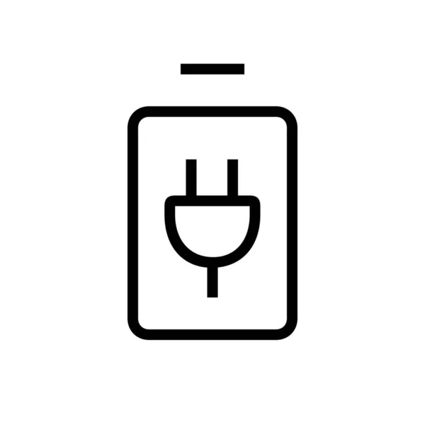 Battery Charge Device Icon Outline Style — Stock Vector