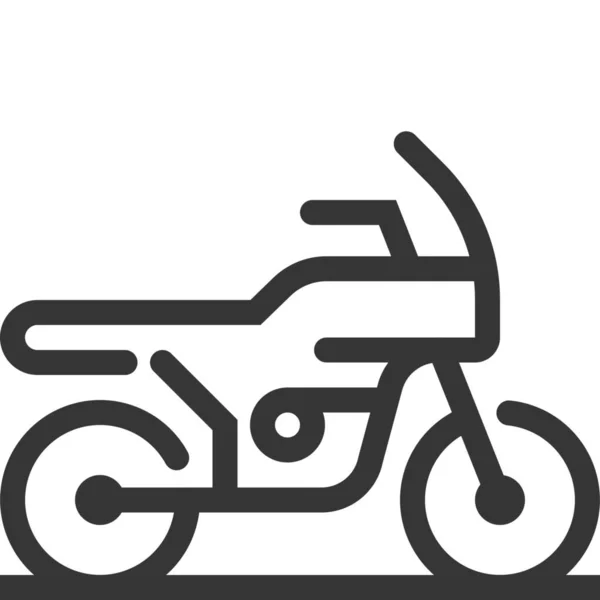 バイクバイクのアイコンのアウトラインスタイル — ストックベクタ