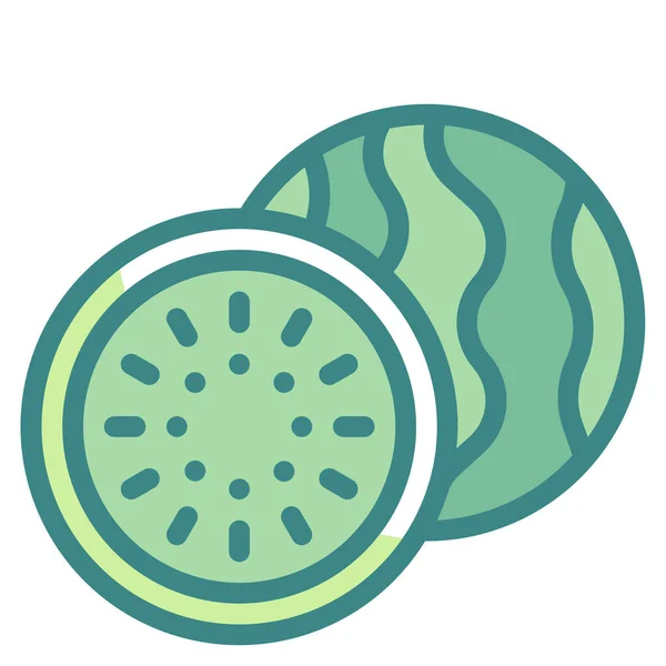 Élelmiszer Gyümölcs Bio Ikon Mezőgazdaság Gazdálkodás Kertészeti Kategóriában — Stock Vector