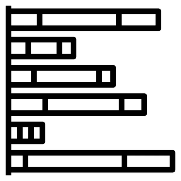 Значок Барної Лави Діаграми Стилі Контур — стоковий вектор