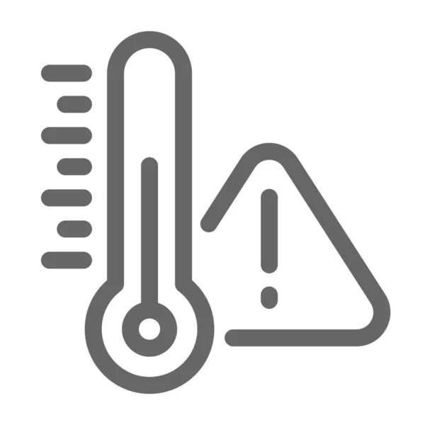 Cautela Previsione Temperatura Icona — Vettoriale Stock