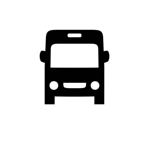 Bus Car Travel Icon Solid Style — Stock Vector