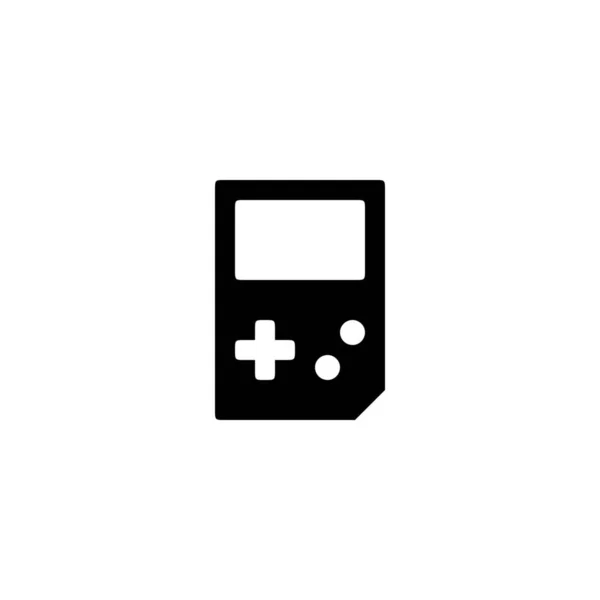 Zařízení Gameboy Solid Icon Solid Style — Stockový vektor