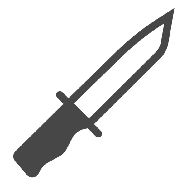 Cuchilla Cutthroat Cuchillo Icono Estilo Sólido — Vector de stock