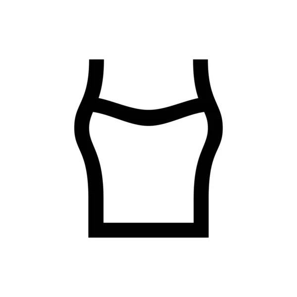 Vêtements Icône Supérieure Des Vêtements Dans Style Outline — Image vectorielle