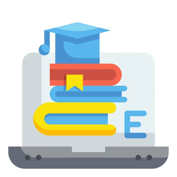 Course Ebook Education Icon — Stock Vector