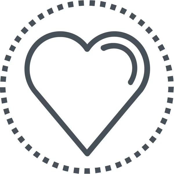 Hearth Love Valentines Day Icon Outline Style — Stock Vector