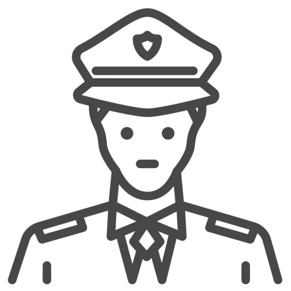 Αστυνομικός Δικαιοσύνη Εικονίδιο Άνθρωπος Στο Στυλ Περίγραμμα — Διανυσματικό Αρχείο