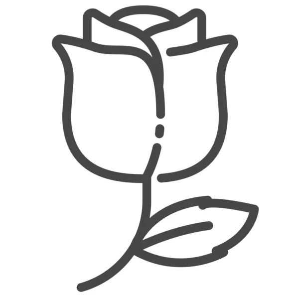 Цветок Любовь Розовый Значок Стиле Наброска — стоковый вектор