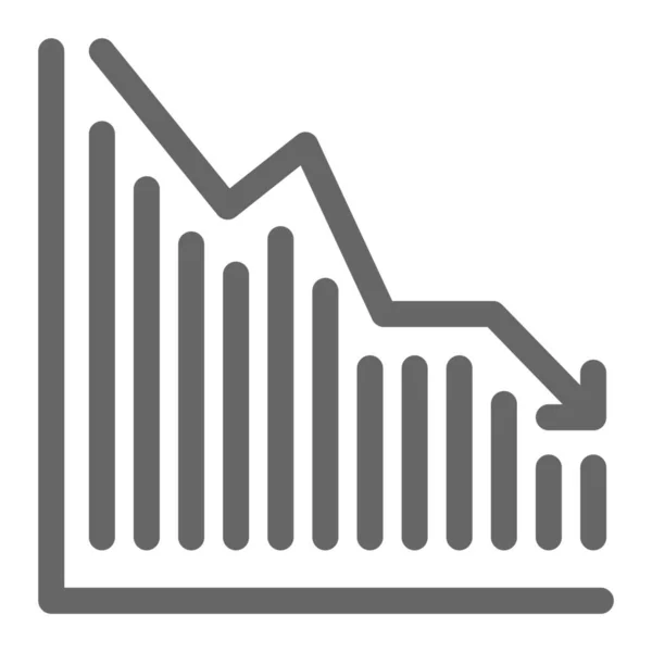 Gráfico Para Baixo Ícone Gota Categoria Bancos Finanças —  Vetores de Stock