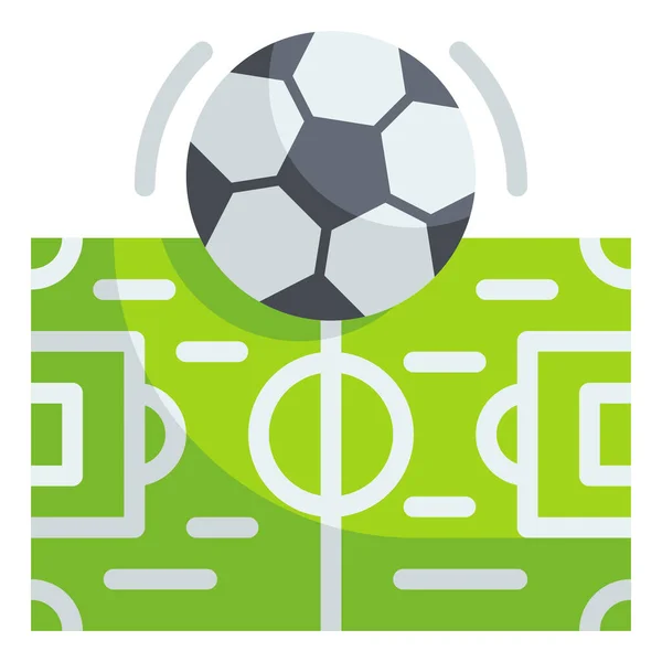 Terrain Football Icône Football — Image vectorielle