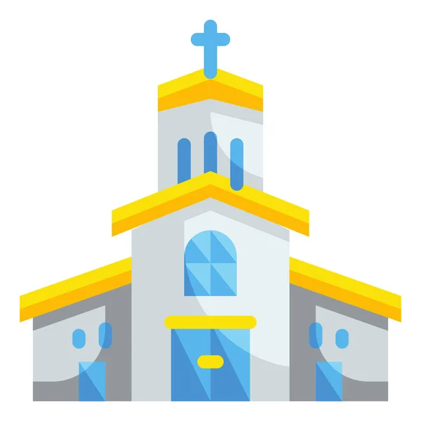 Religion Chapelle Bâtiments Icône — Image vectorielle