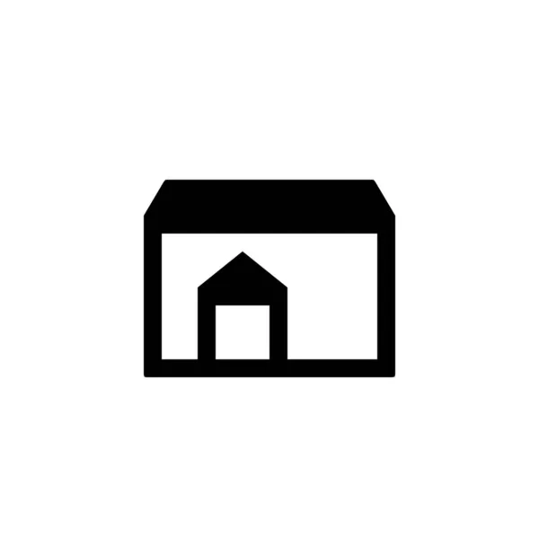 建造坚固风格的房屋仓库图标 — 图库矢量图片