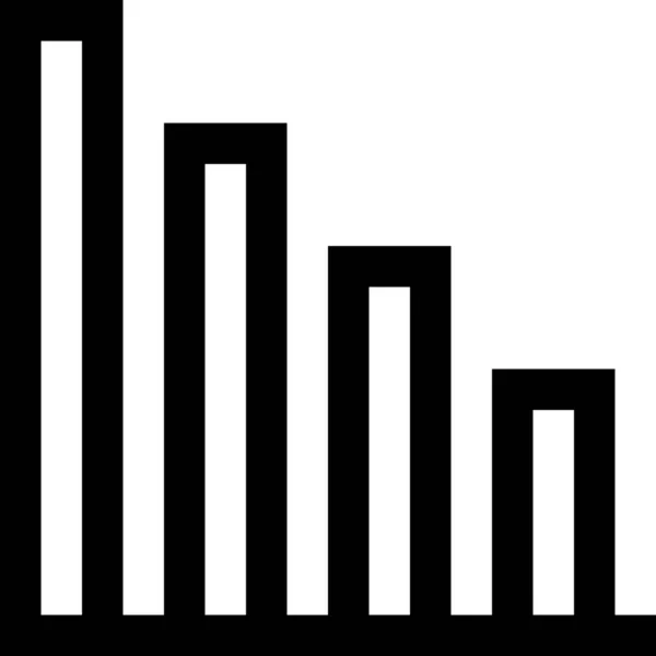 Gráfico Ícone Diagrama Diminuição Estilo Esboço — Vetor de Stock