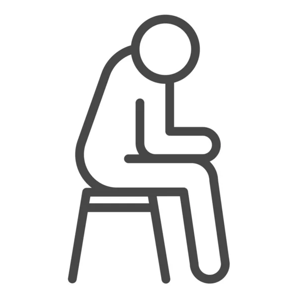 Καθισμάτων Ανάπαυσης Κάθονται Εικονίδιο Στυλ Περίγραμμα — Διανυσματικό Αρχείο