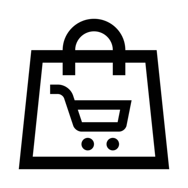 Warenkorb Symbol Der Kategorie Shopping Commerce — Stockvektor