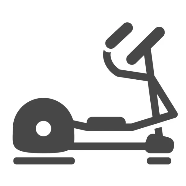 Иконка Кардиоэллиптических Упражнений Твердом Стиле — стоковый вектор