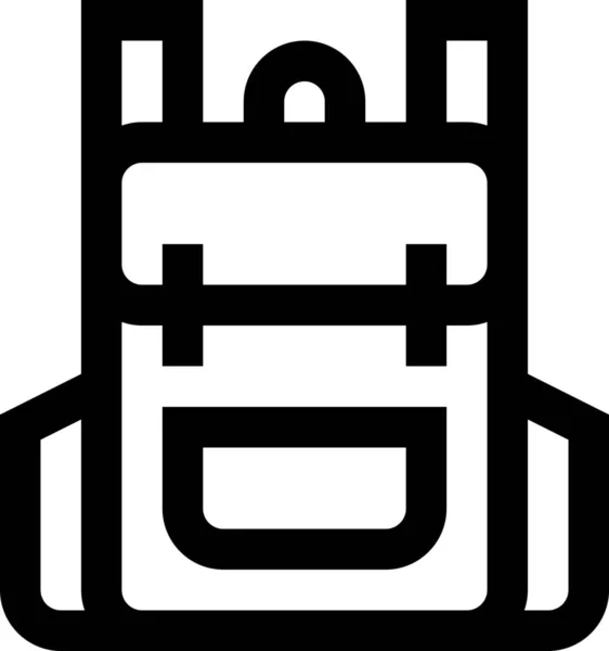 Back Pack Books Icon Outline Style — 스톡 벡터