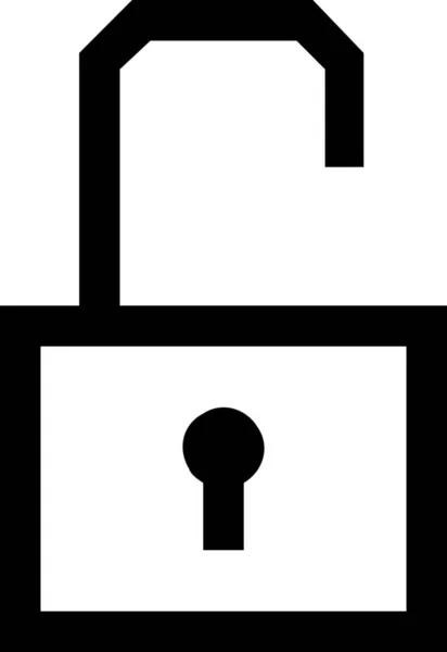 Иконка Блокировки Ключа Стиле Наброска — стоковый вектор