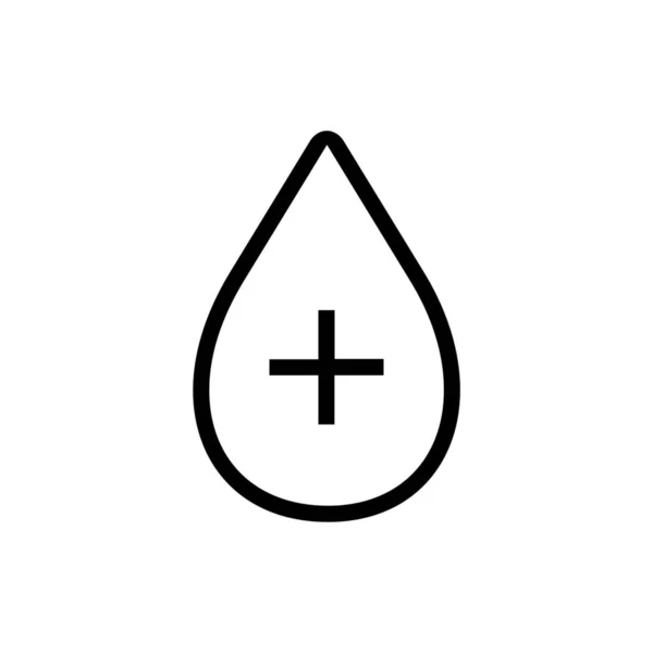 Значок Здоров Донорства Крові Стилі Контур — стоковий вектор