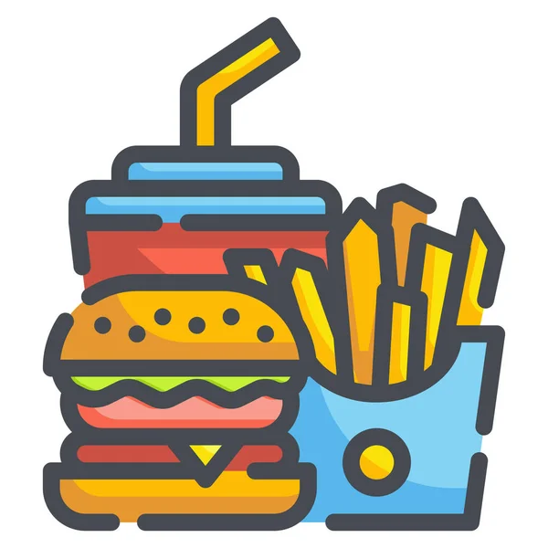 Ikona Fast Food Burger — Wektor stockowy