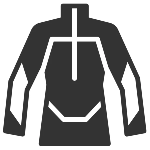 Icono Traje Seco Buceo Tela Estilo Sólido — Vector de stock