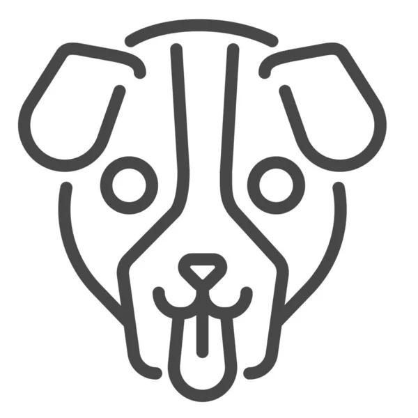 Hond Huisdier Pictogram Outline Stijl — Stockvector